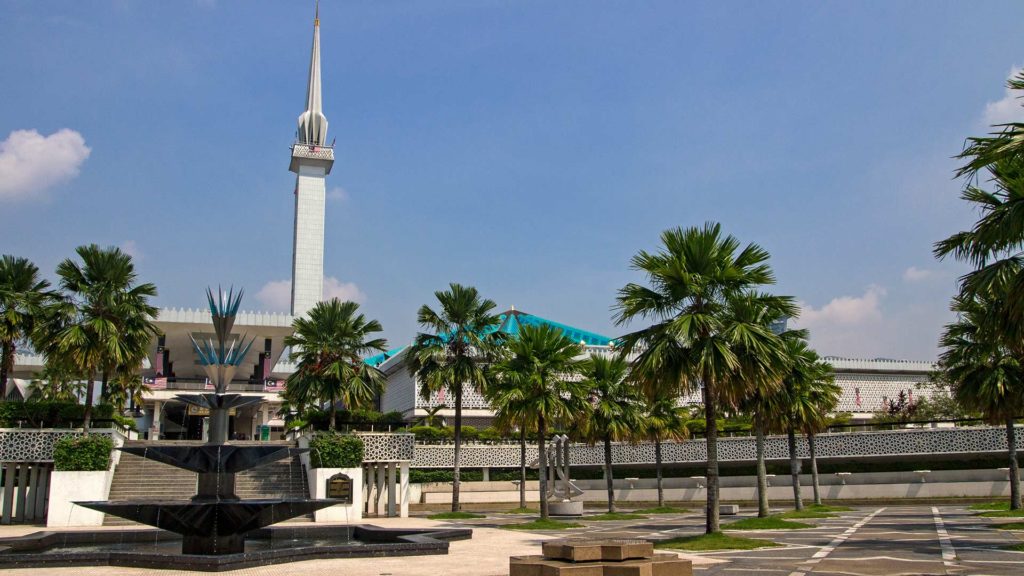 Masjid Negara, the National Mosque of Malaysia in Kuala Lumpur
