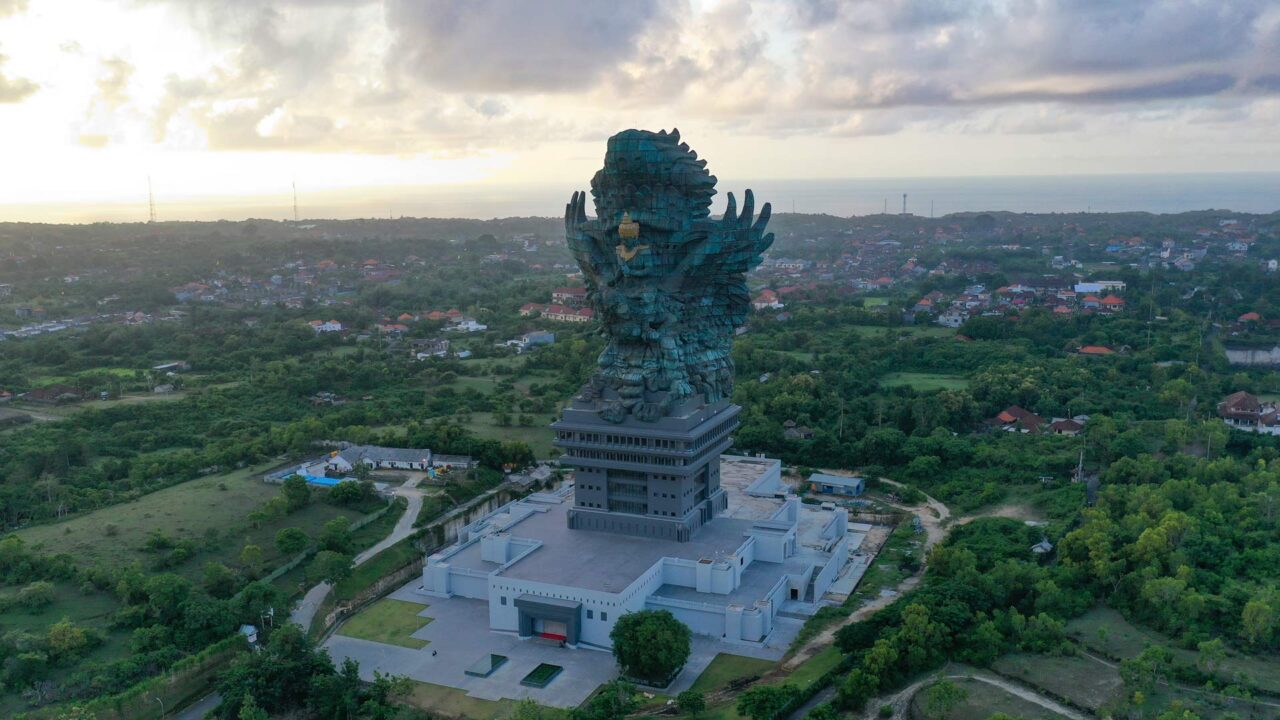 The giant statue Garuda Wisnu Kencana and surroundings, Bali