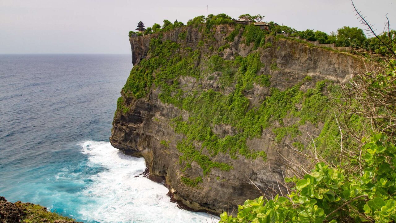 Cliffs at Pura Luhur Uluwatu in Bali