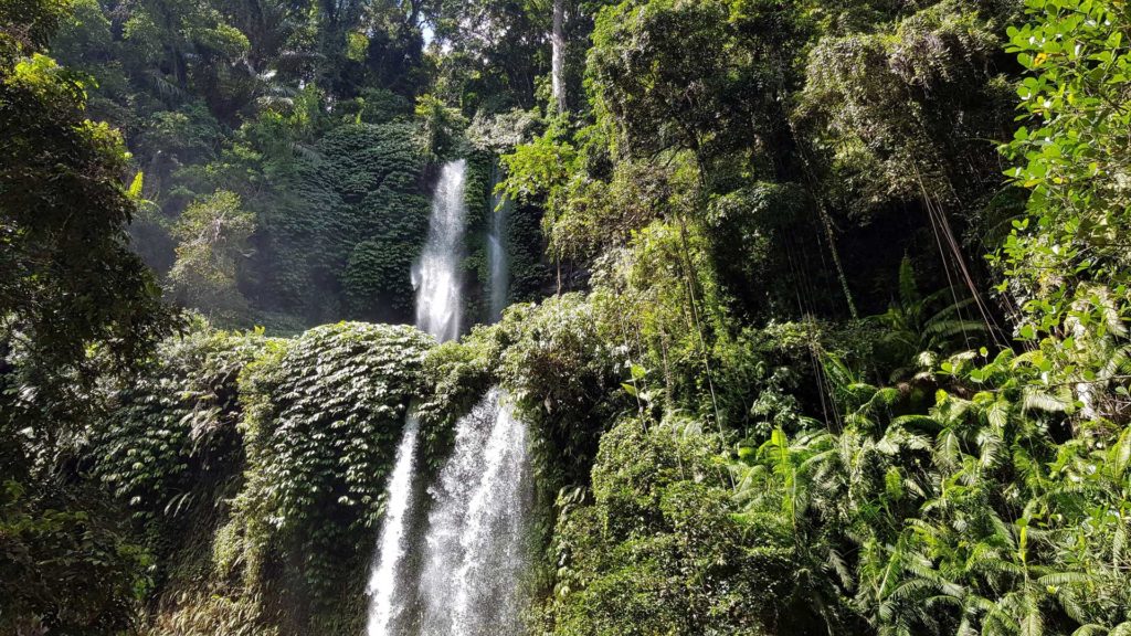 Der Tiu Kelep Wasserfall in Senaru, Lombok