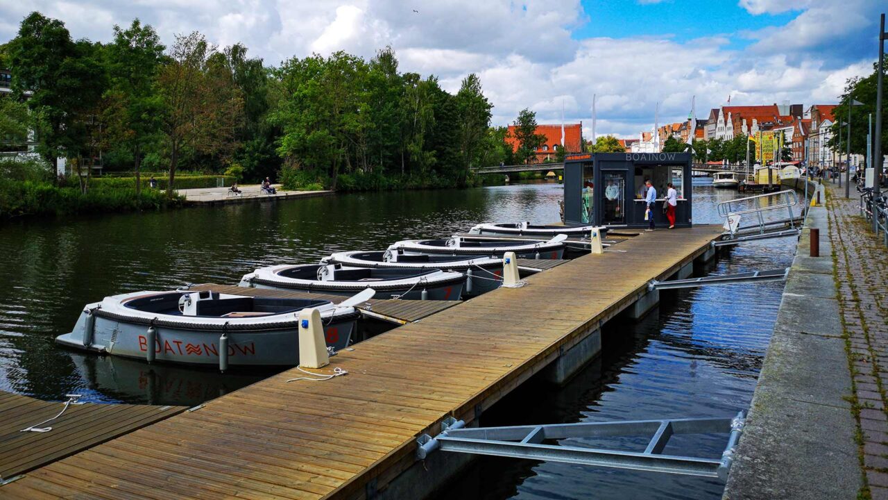 Boat Now, boat rental on the river Trave in Lübeck