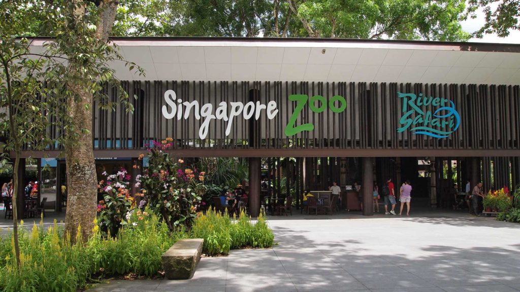 Der Eingangsbereich des Singapur Zoo