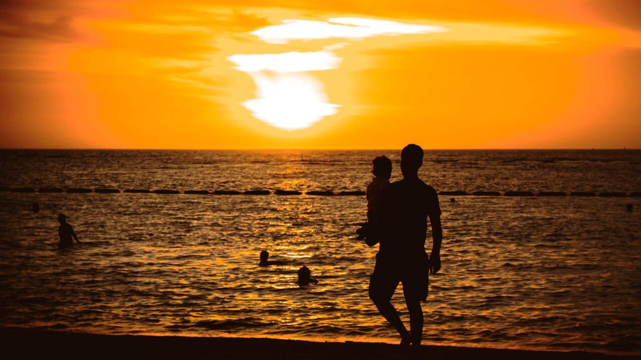 Sonnenuntergang in Okinawa, Süd-Japan