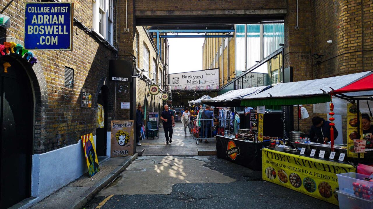 The small Backyard Market on Brick Lane, Shoreditch