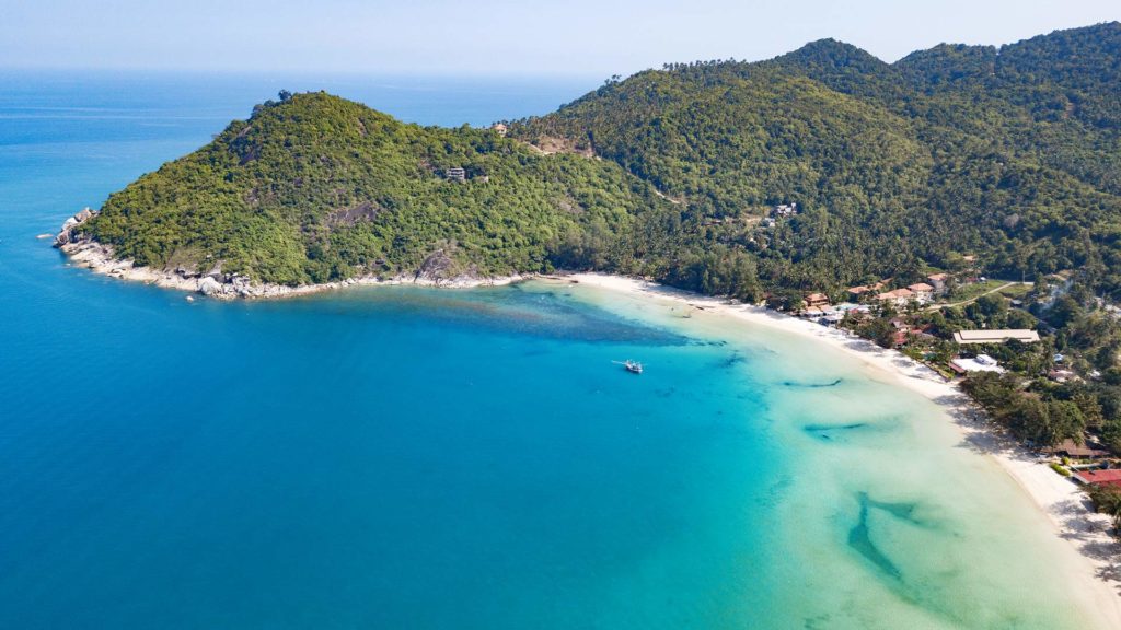 Drone shot from Thong Nai Pan Yai beach, Koh Phangan