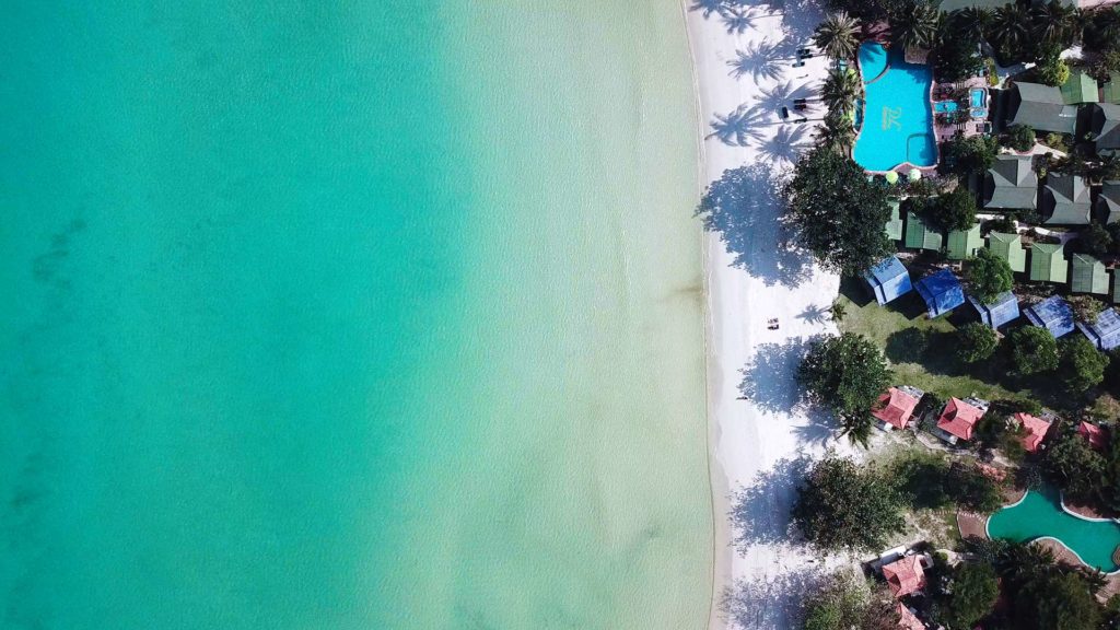 Drone shot from Thong Nai Pan Yai beach, Koh Phangan