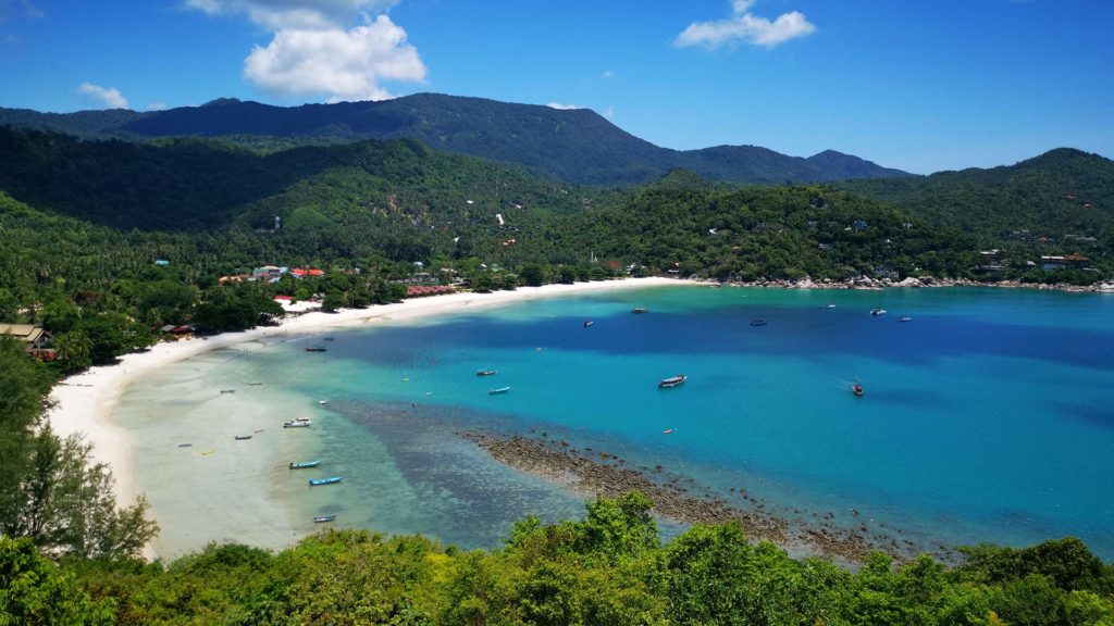 View from the viewpoint on the beautiful bay of Thong Nai Pan Yai