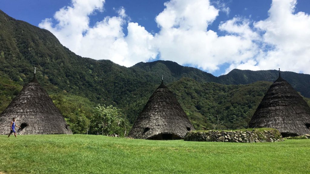 The traditional houses in the village Wae Rebo, Flores (Indonesia)