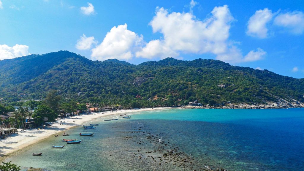 View of Haad Rin Beach from the Skymoon Resort on Koh Phangan