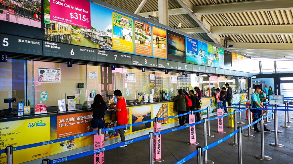 Ticket sales for the Ngong Ping 360 cable car to the Big Buddha from Hong Kong