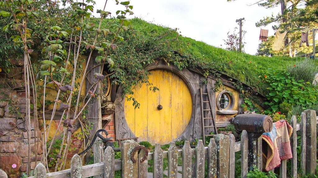 Hobbit house in Hobbiton near Matamata