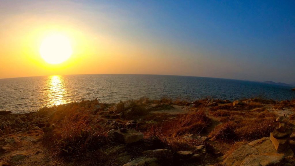 Sonnenuntergang vom Koh Samet Viewpoint, Thailand