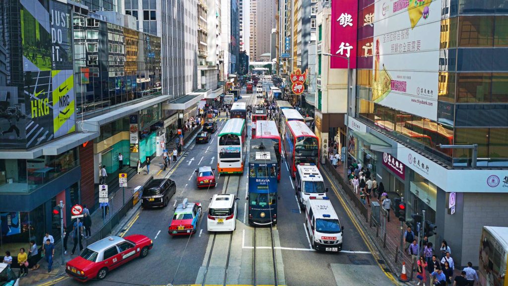 Die Trams von Hong Kong Island