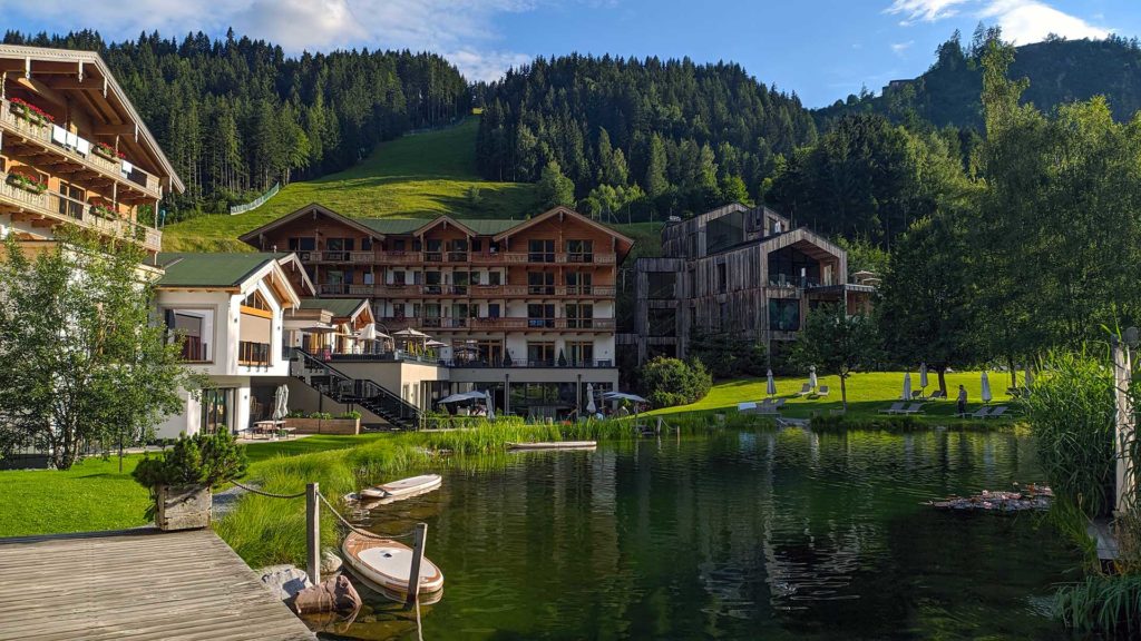 View of the Naturhotel Forsthofgut in Leogang, Austria