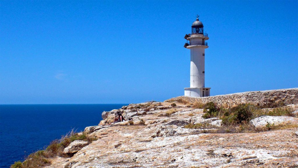 Lighthouse at Cap de Barbaria on Formentera, Balearic Islands, Spain
