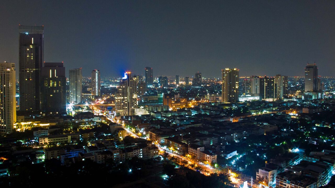 Ausblick vom Millennium Hilton bei Nacht