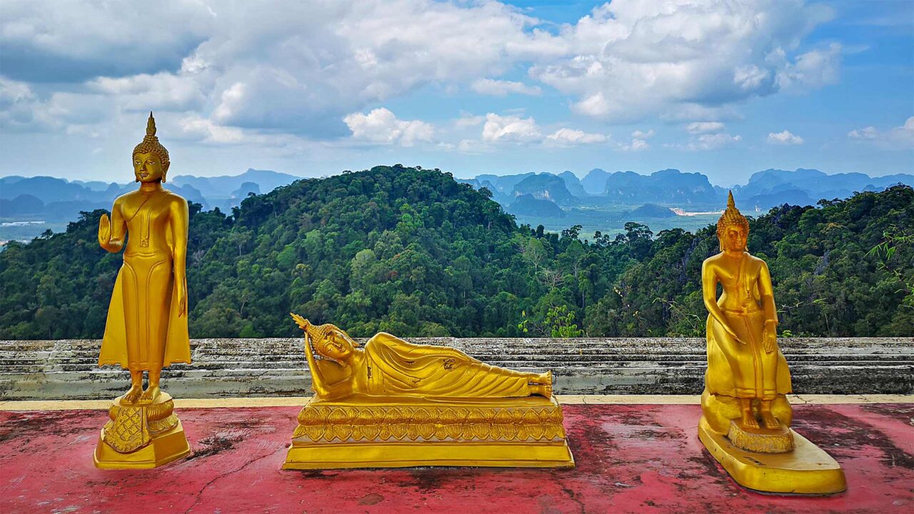 Aussicht auf Krabi vom Tiger Cave Tempel