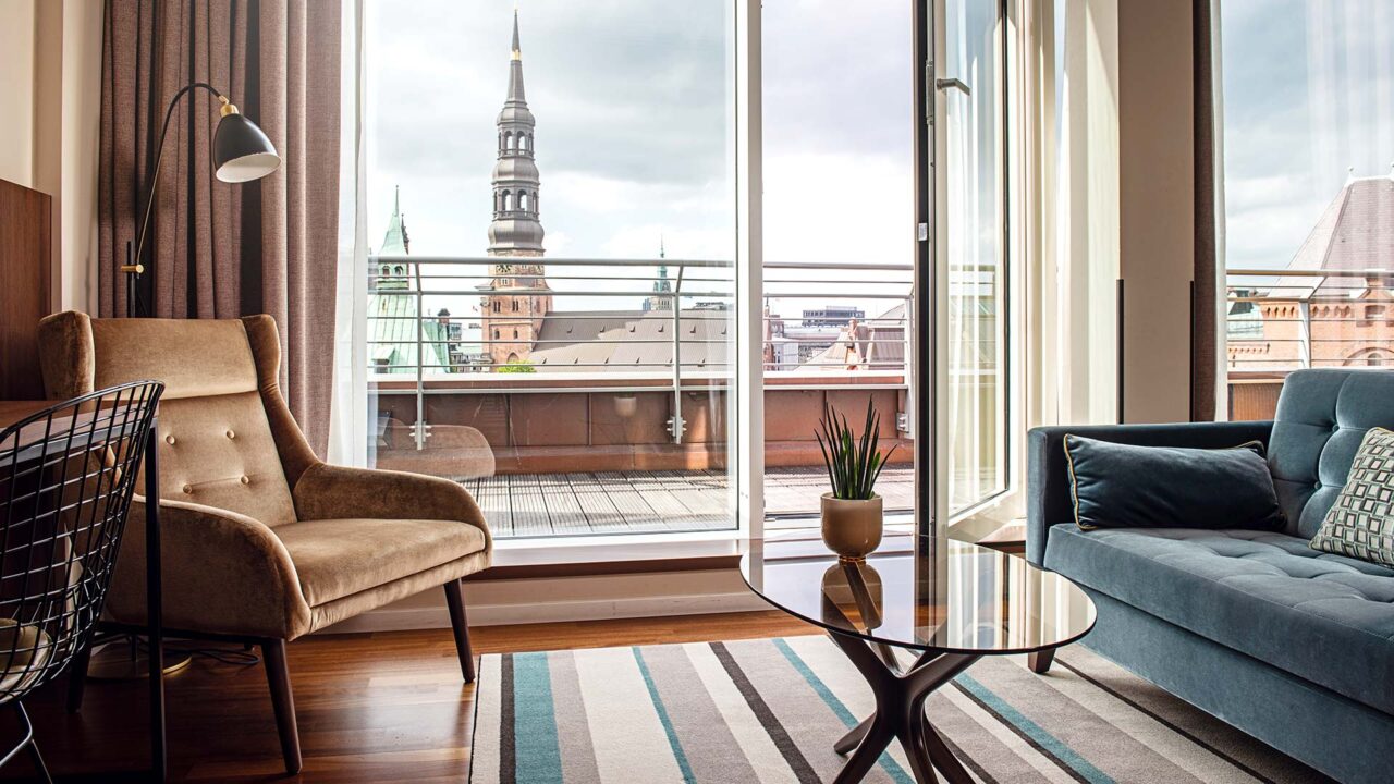 Die Junior Suite des AMERON Hamburg Hotels