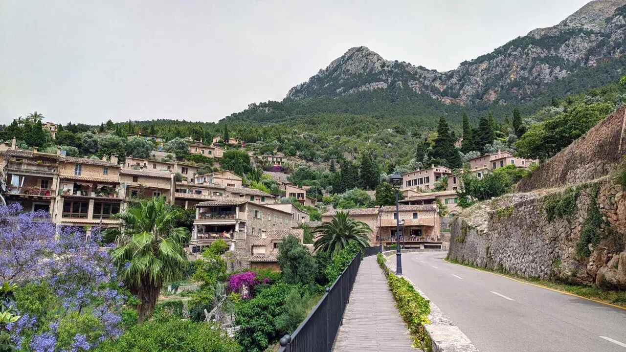 View of the small town of Deià in Mallorca, Spain