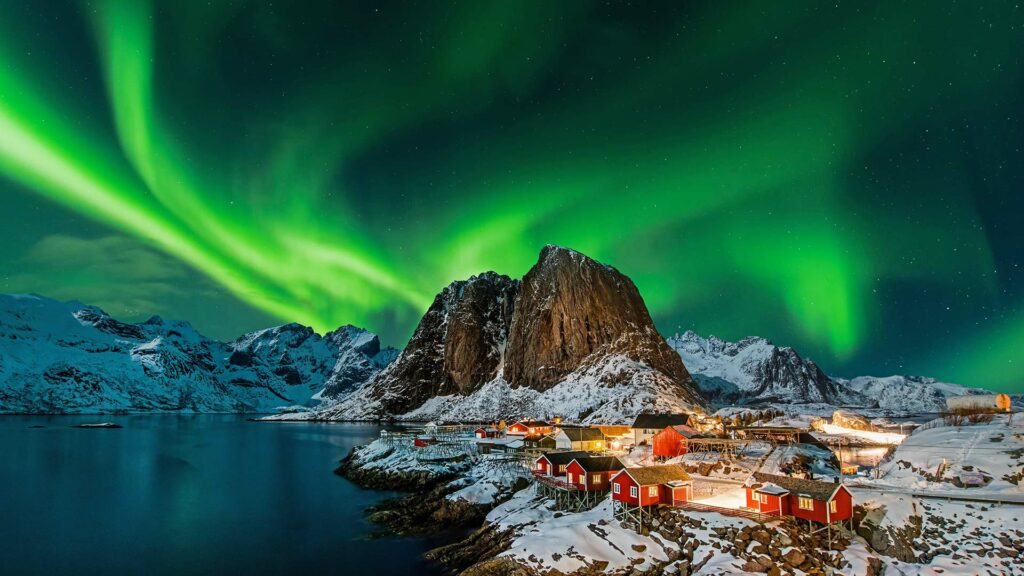 Polarlichter in Norwegen auf einer Nordeuropa Kreuzfahrt