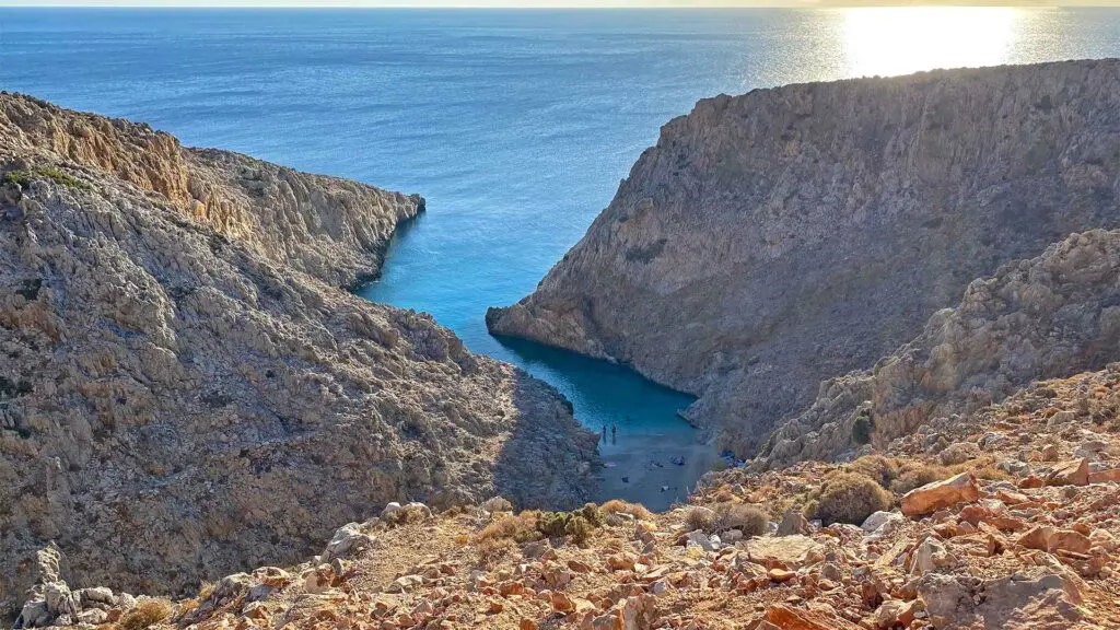 View of Seitan Limania beach in West Crete