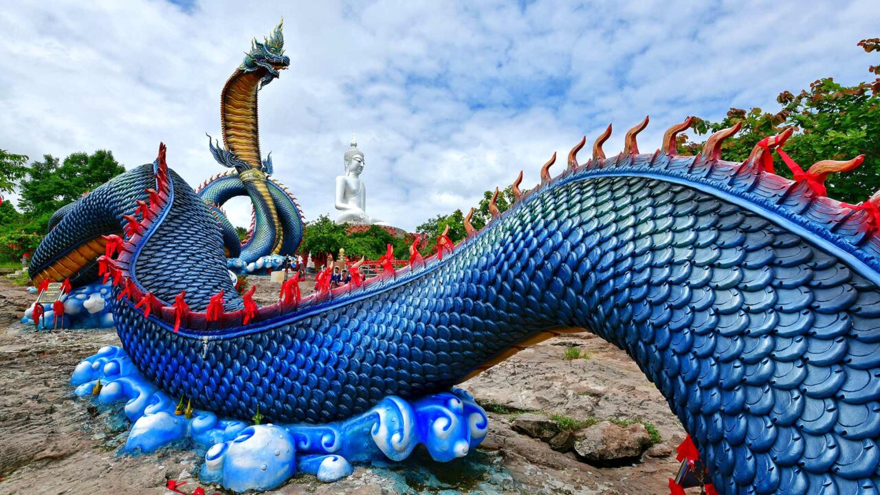 Wat Phu Manorom in Mukdahan on the border with Laos