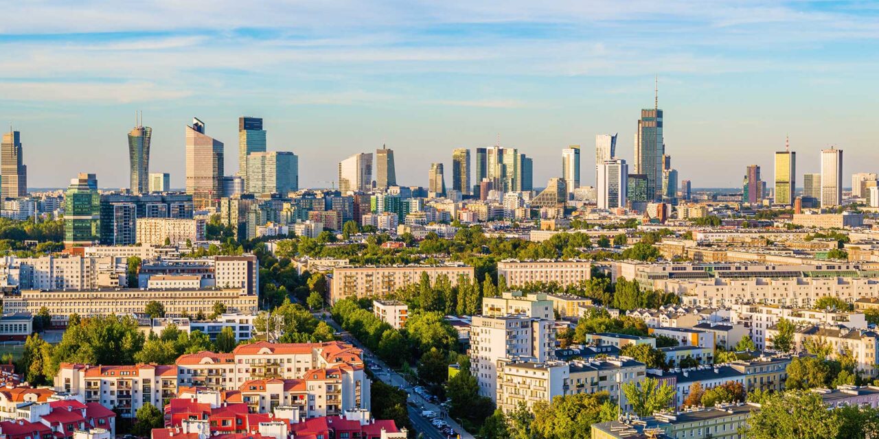 Aussicht auf die Skyline von Warschau