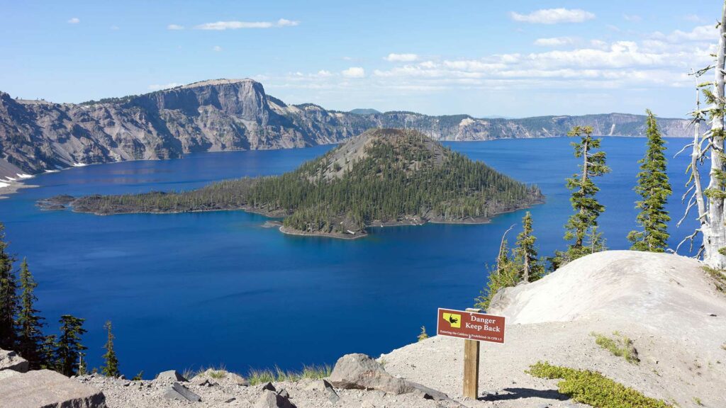 Crater Lake in one of the most beautiful states in the US, Oregon