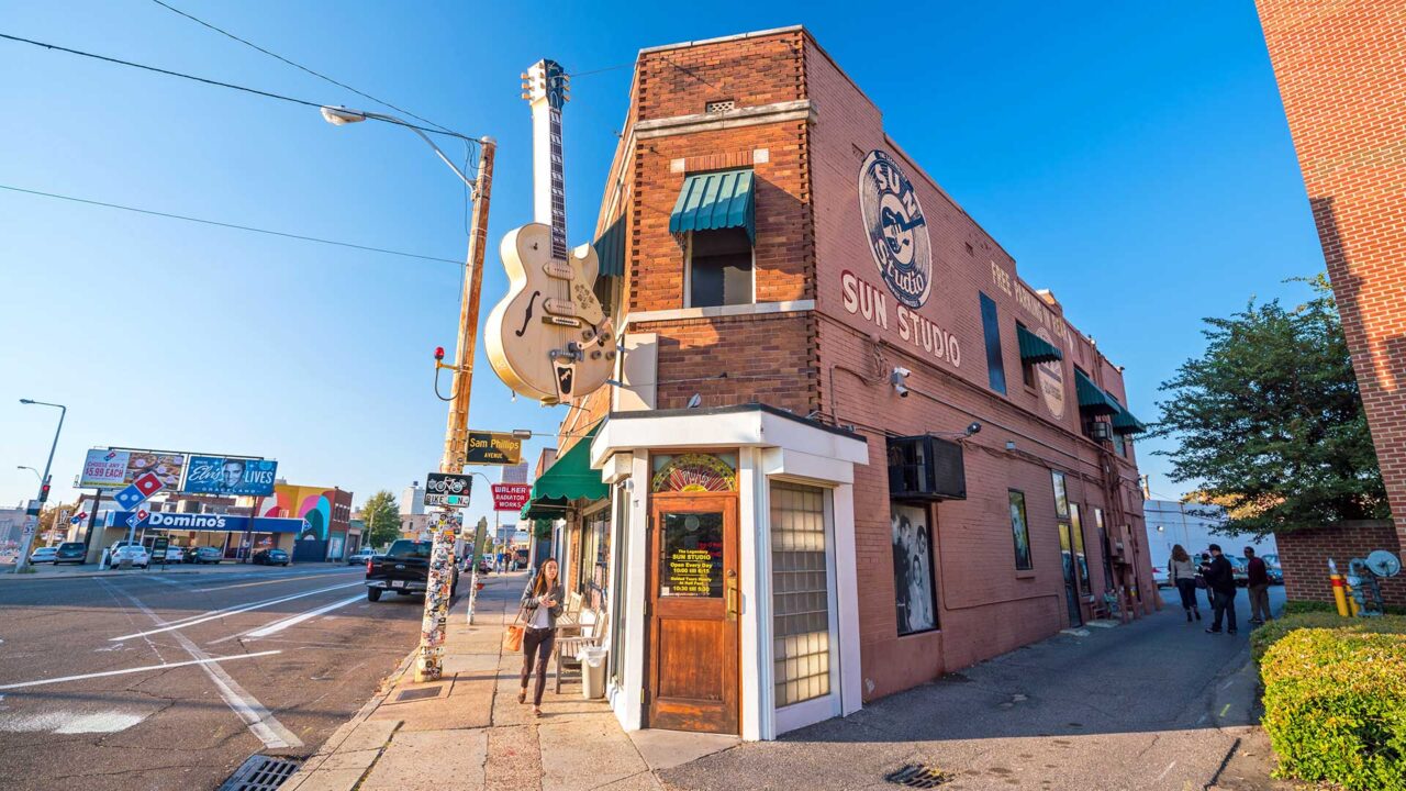 Das berühmte Sun Studio in Memphis auf einer Rundreise durch die Südstaaten der USA