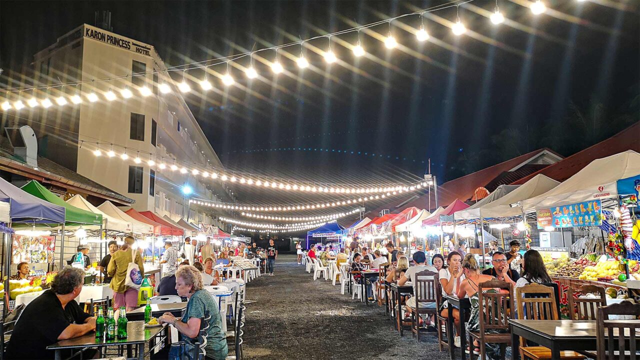 The small night market at Karon Princess Hotel