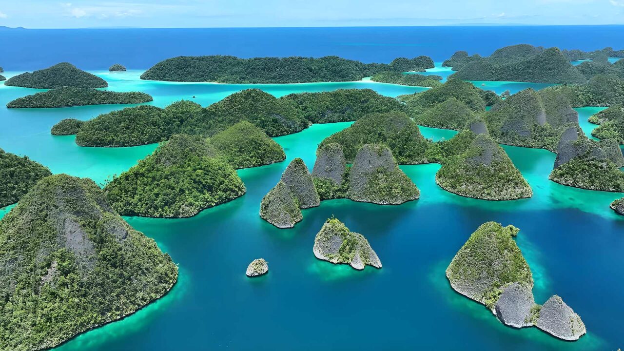 View of Raja Ampat Island, most beautiful places in Indonesia