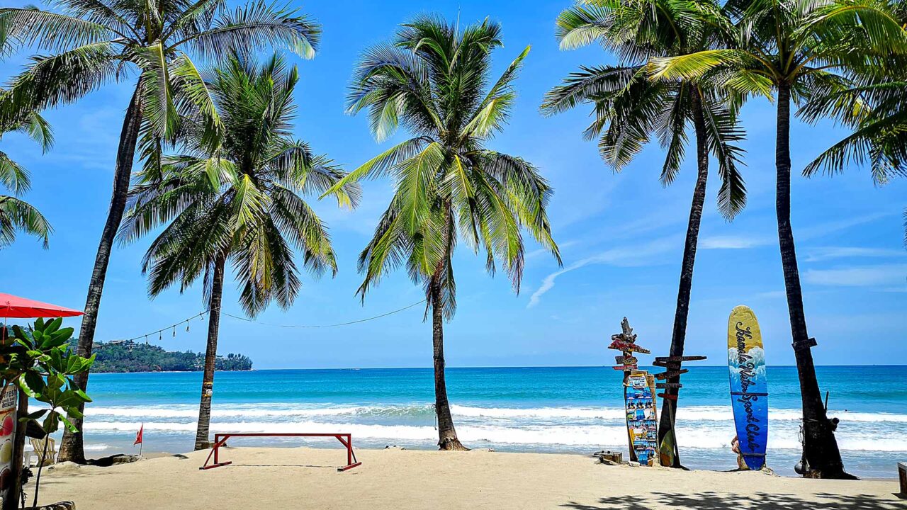 The beautiful Kamala Beach on the west coast of Phuket