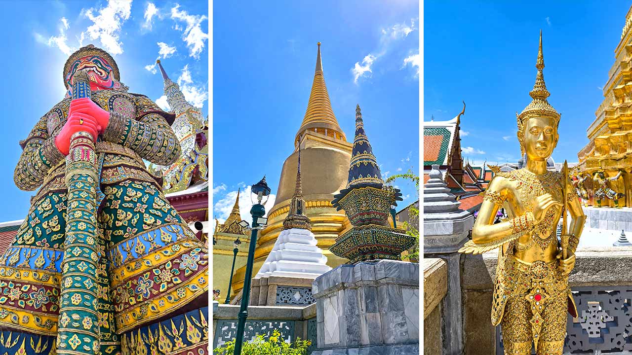 Der Wat Phra Kaeo beim Königspalast von Bangkok