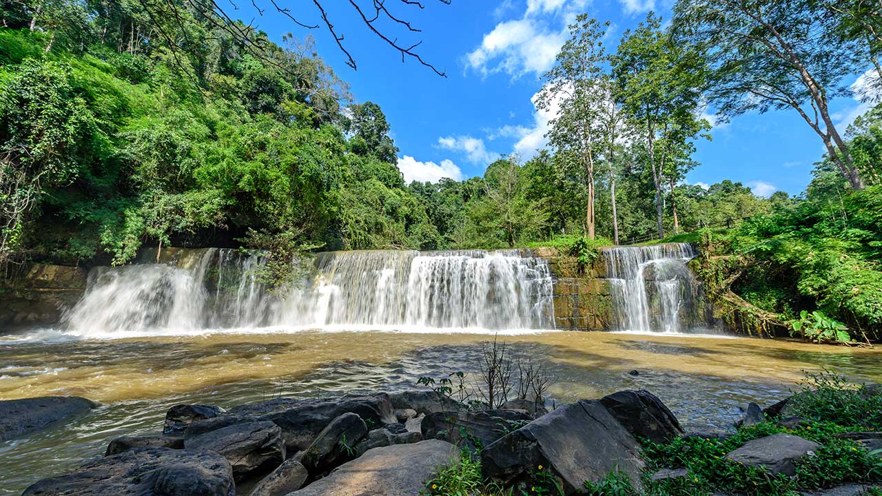 The popular Sri Dit Waterfall in Khao Kho National Park