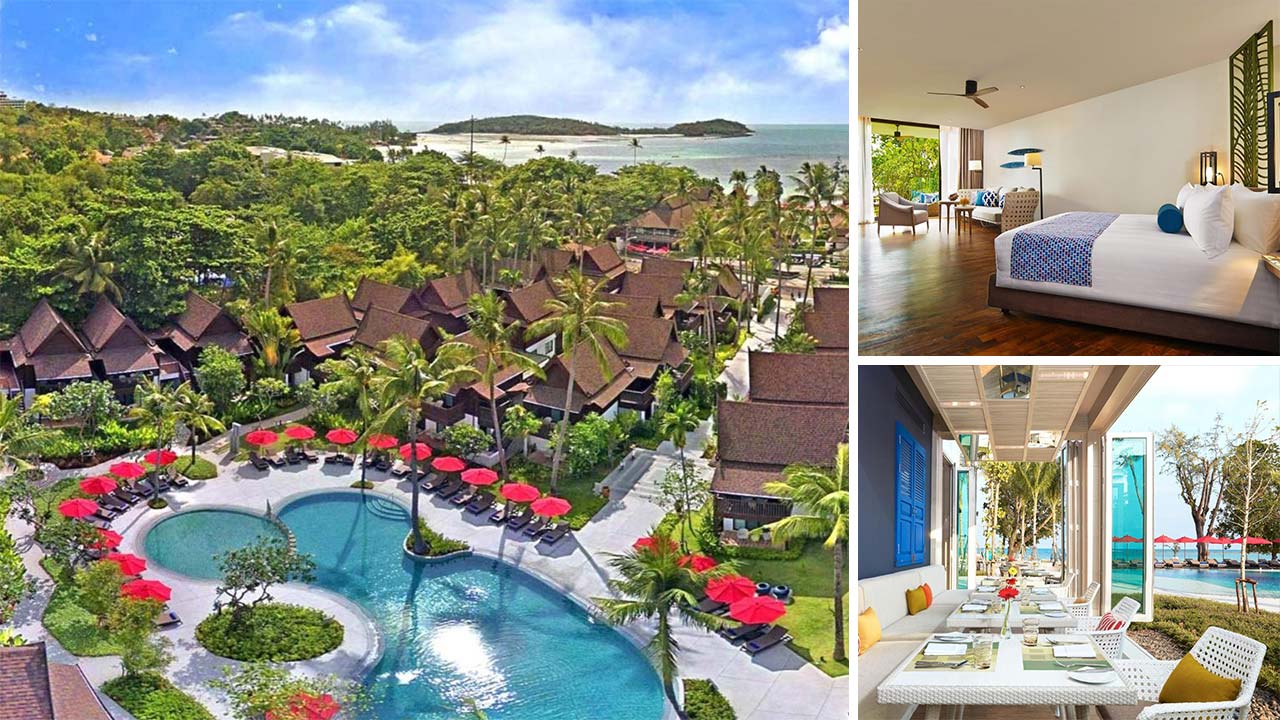 Swimming pool, rooms and restaurant at the Amari Koh Samui