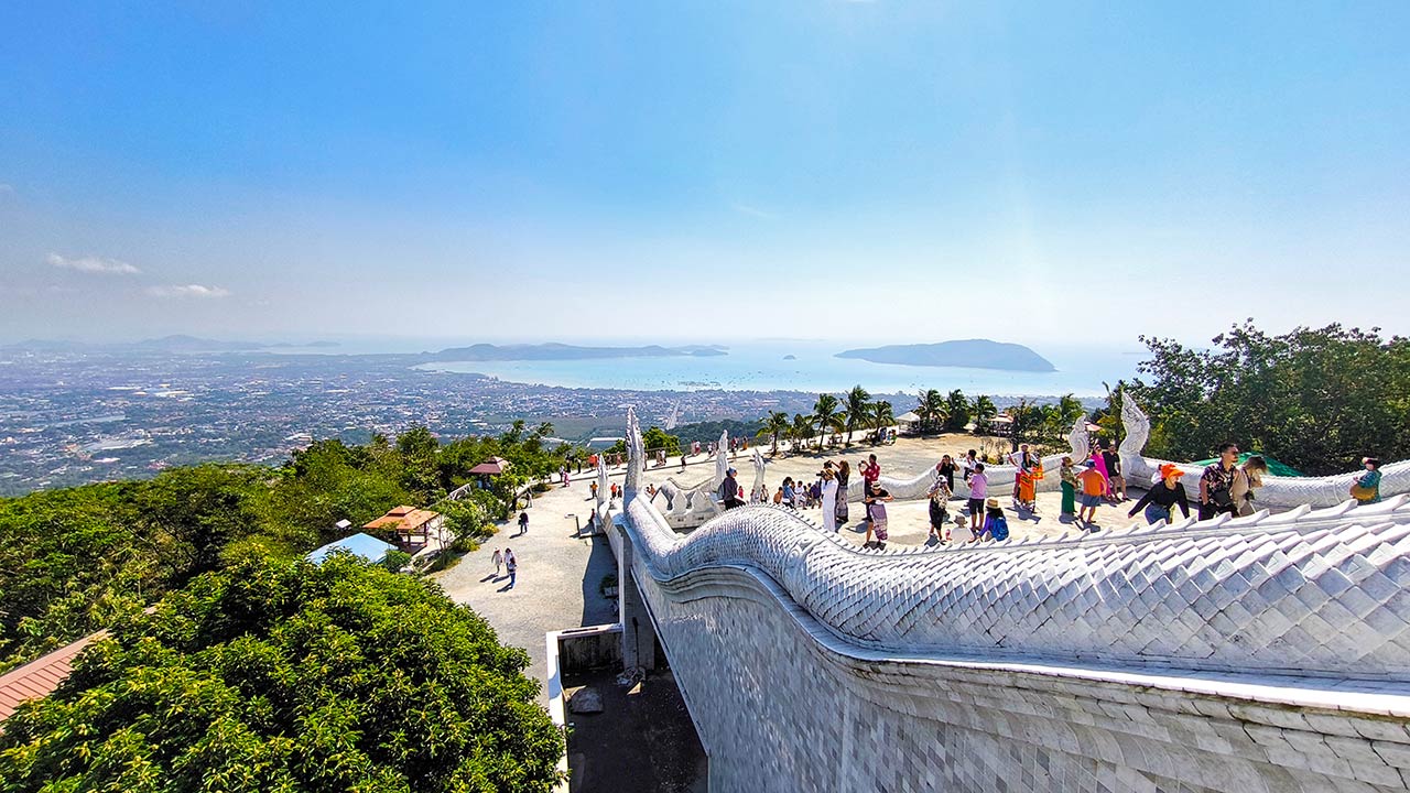 View from Big Buddha of Chalong and the sea in Phuket