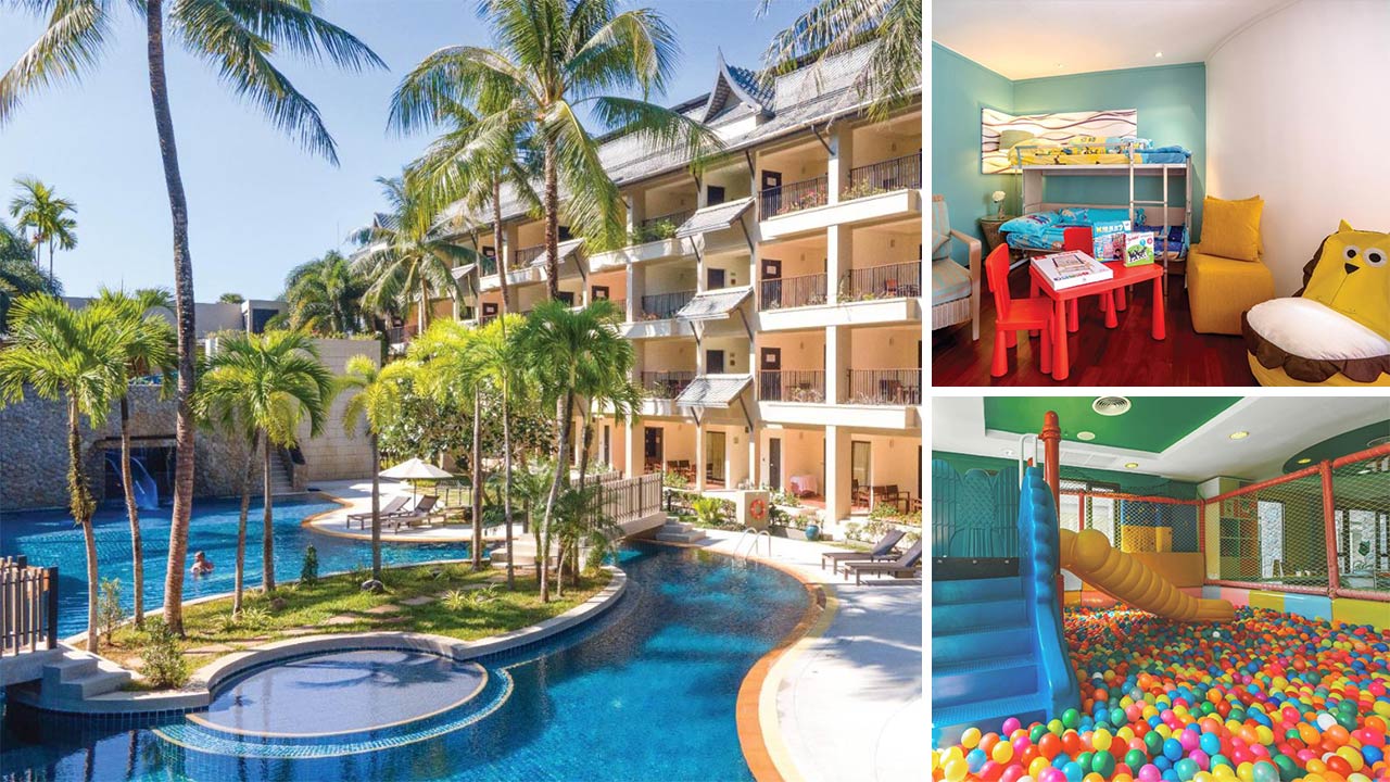 Swimmingpool, Zimmer und Bällebad im Phuket Emerald Beach Resort (Fotos: Radisson Resort and Suites Phuket)