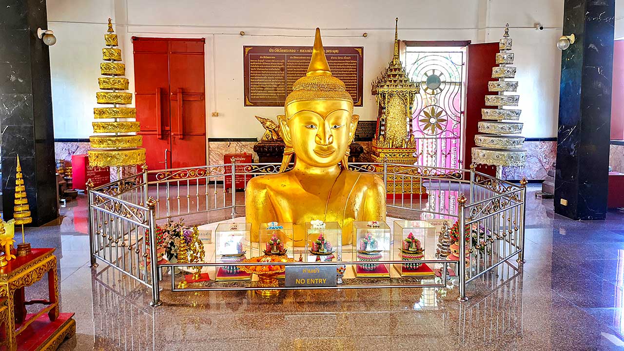 The golden Buddha of Wat Phra Thong in Phuket