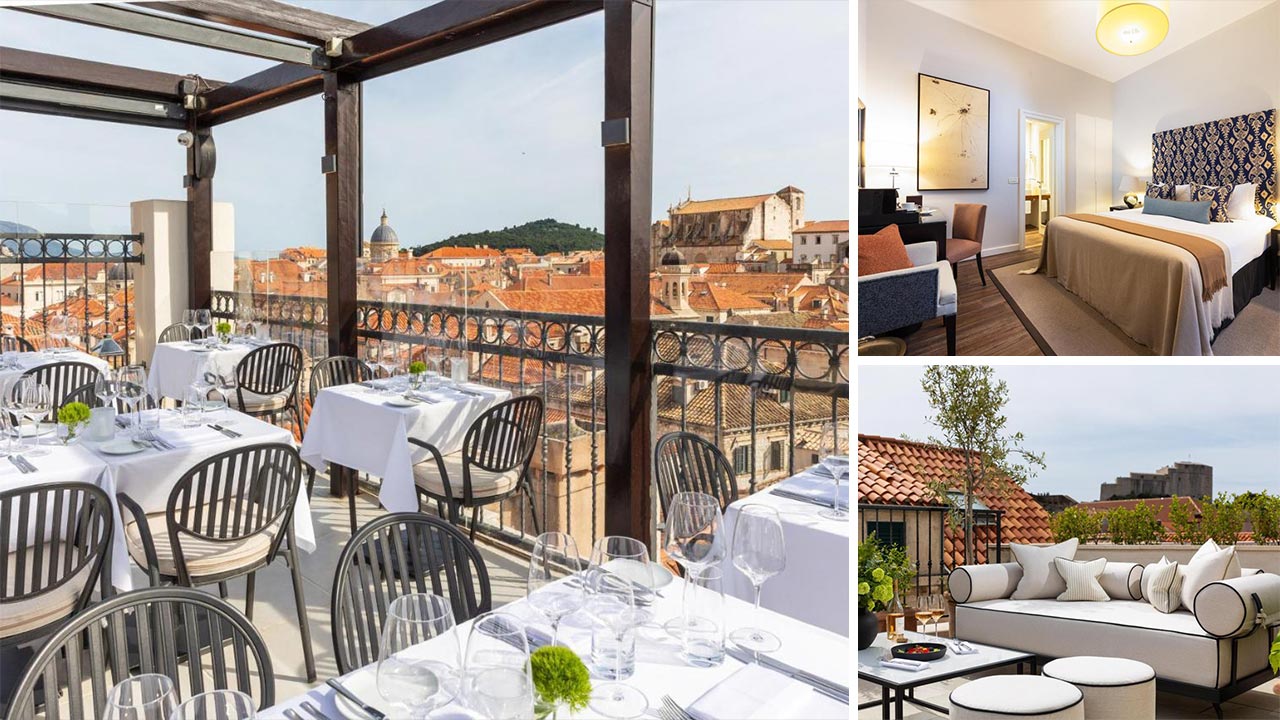 Dachterrasse, Zimmer und Balkon der Junior Suite im Boutique Hotel Stari Grad (Fotos: Boutique Hotel Stari Grad)