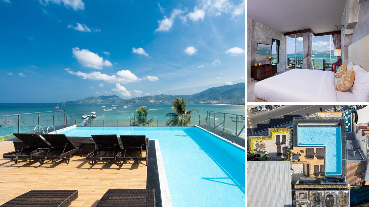 Swimming pool, room, and exterior view of Patong Signature Boutique Hotel (Photos: Patong Signature Boutique Hotel)