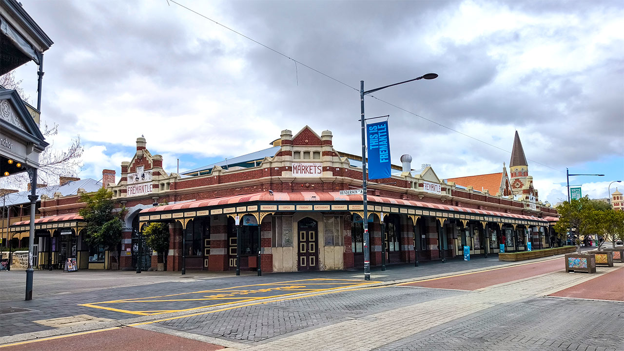 Die beliebten Fremantle Markets in der Nähe von Perth, Australien