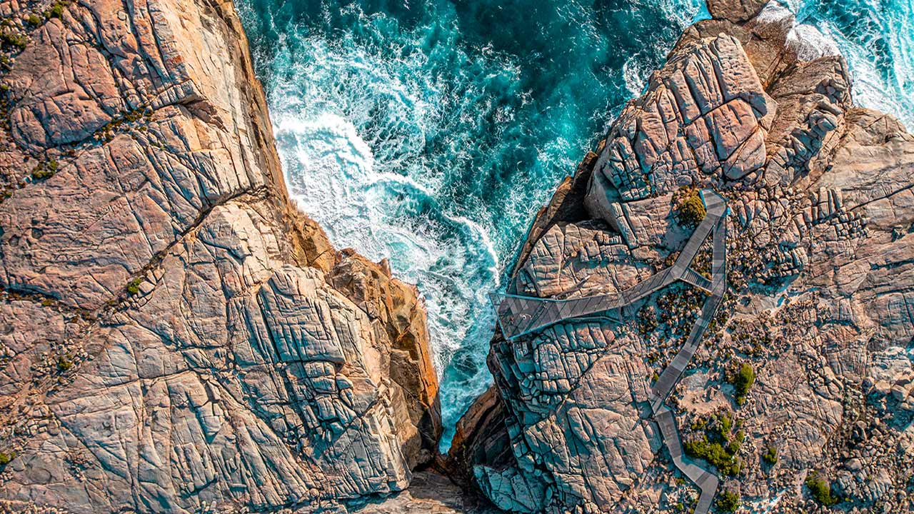 Ausblick auf The Gap in der Umgebung von Albany